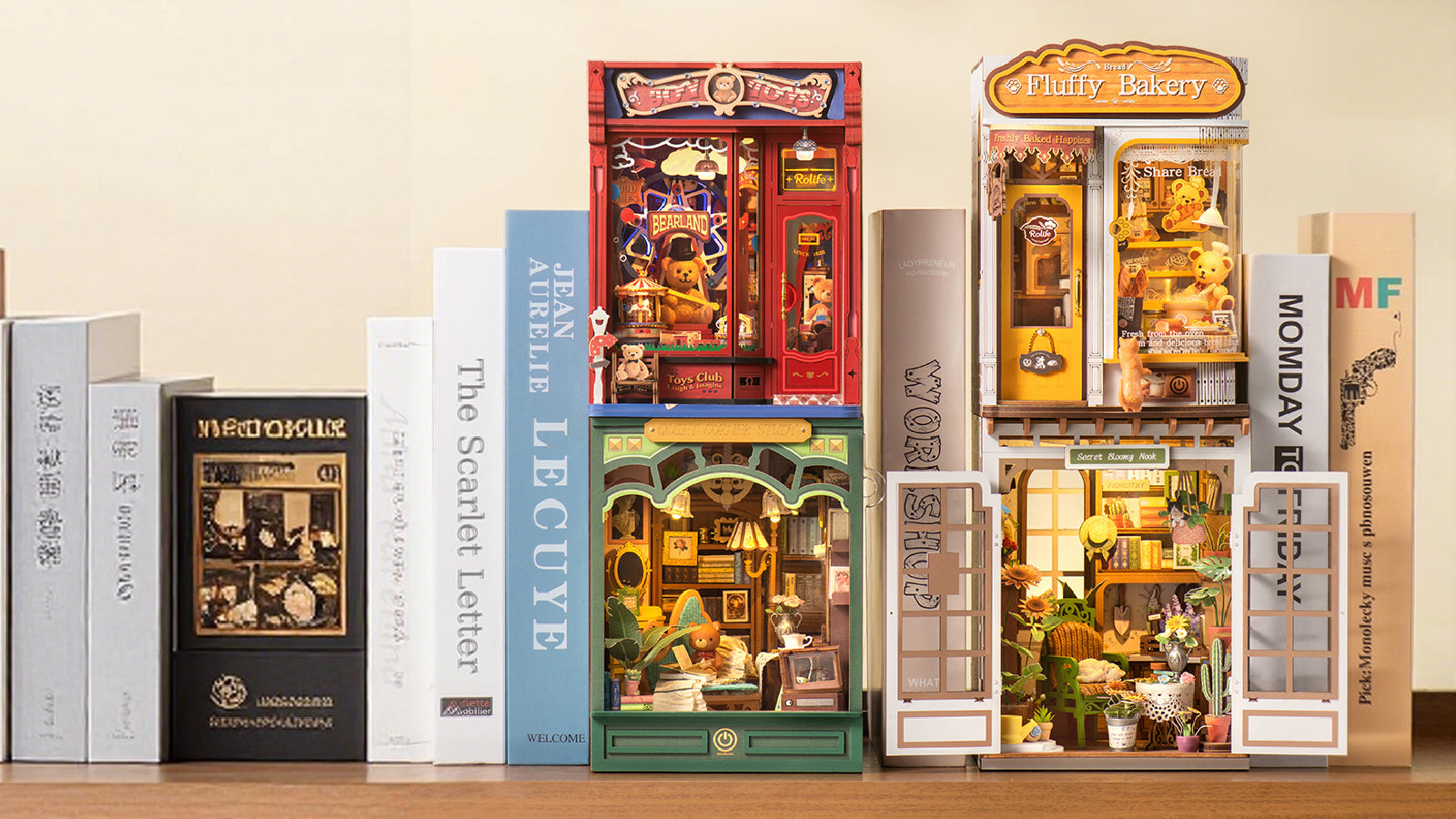 Verwandle dein Bücherregal in eine charmante Miniaturstraße