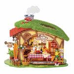 Rolife Fluffy Grove DIY Miniature House finished model on a white background