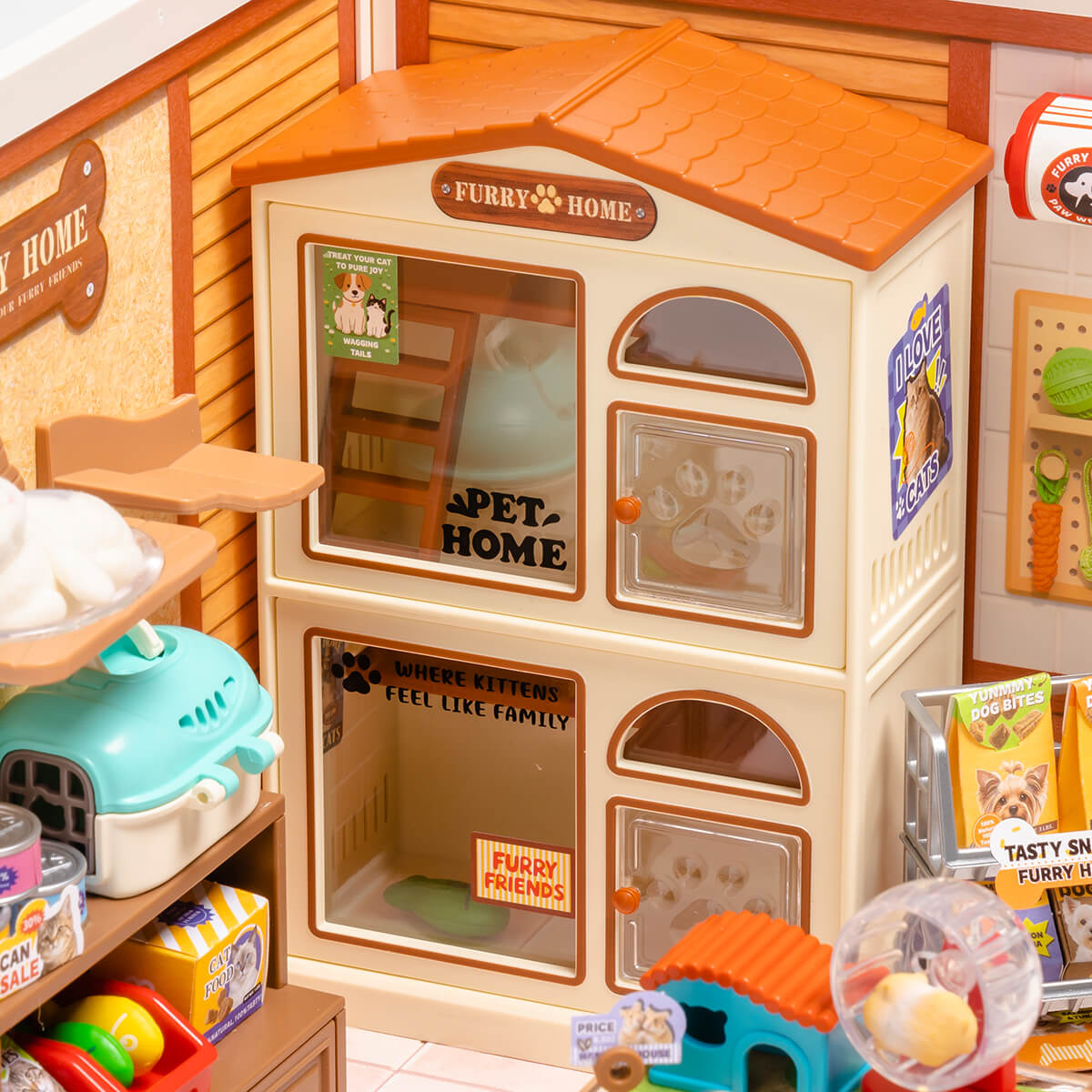 Rolife Furry Friends' Home DIY Miniature House DW027