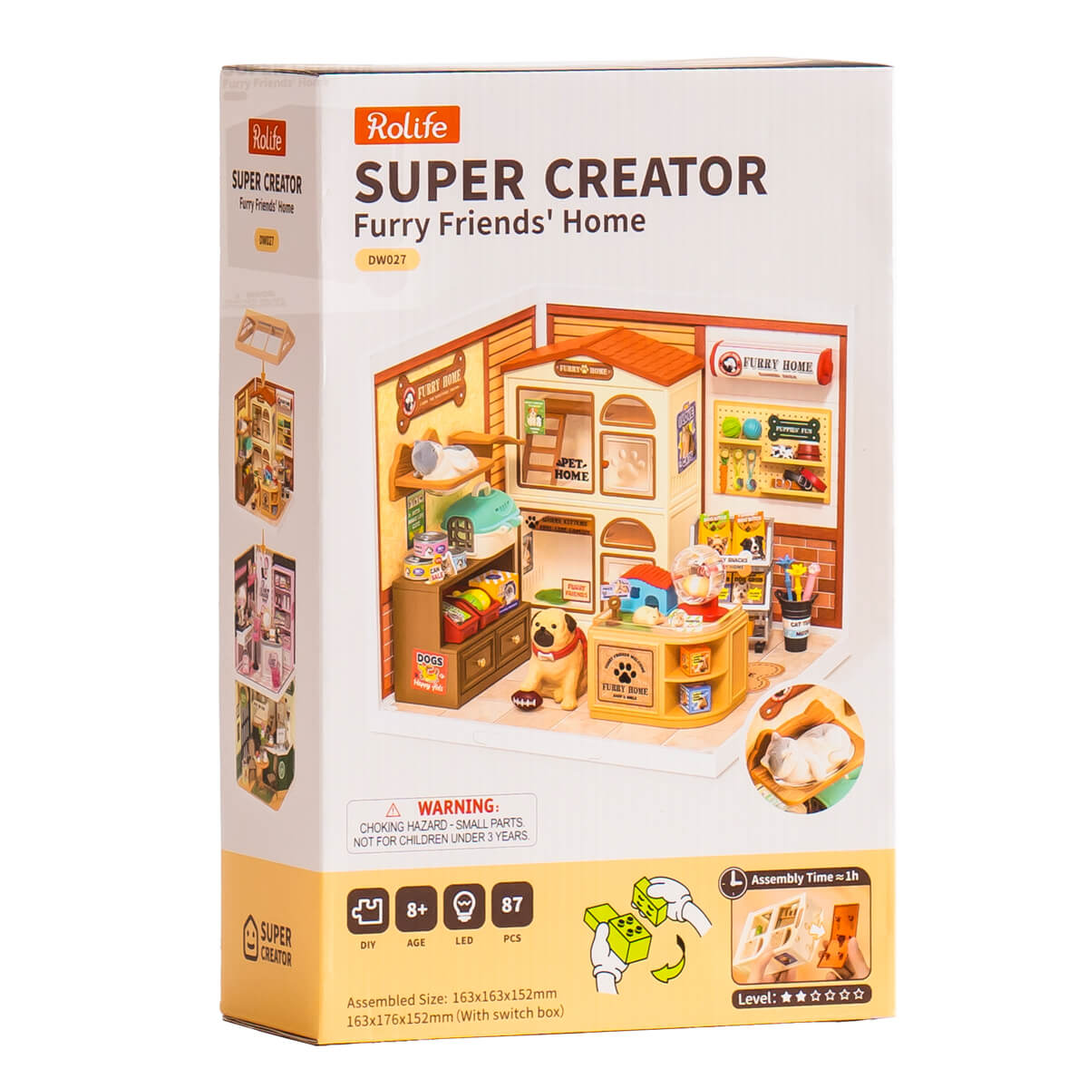 Rolife Furry Friends' Home DIY Miniature House DW027