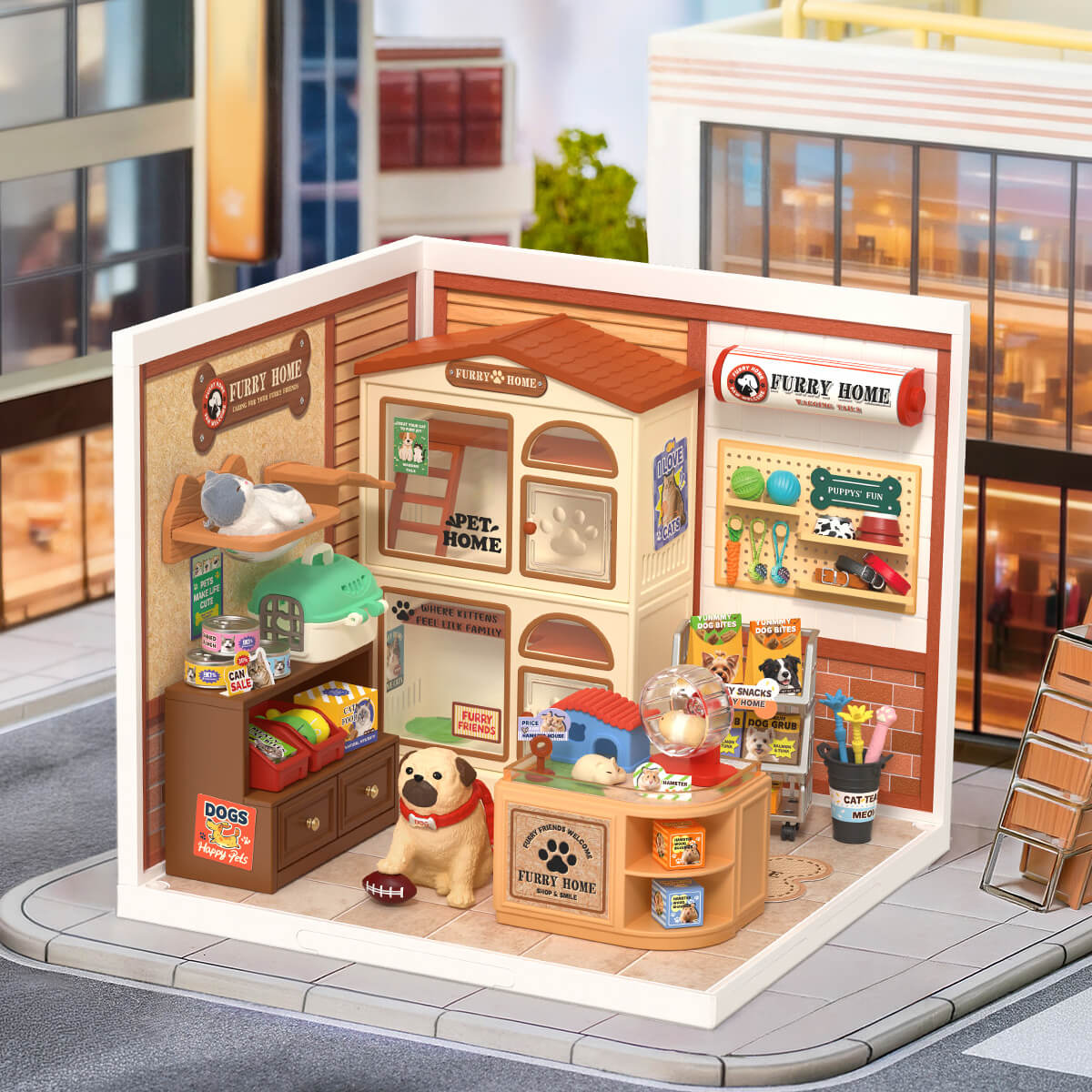 Rolife Furry Friends' Home DIY Miniature House DW027