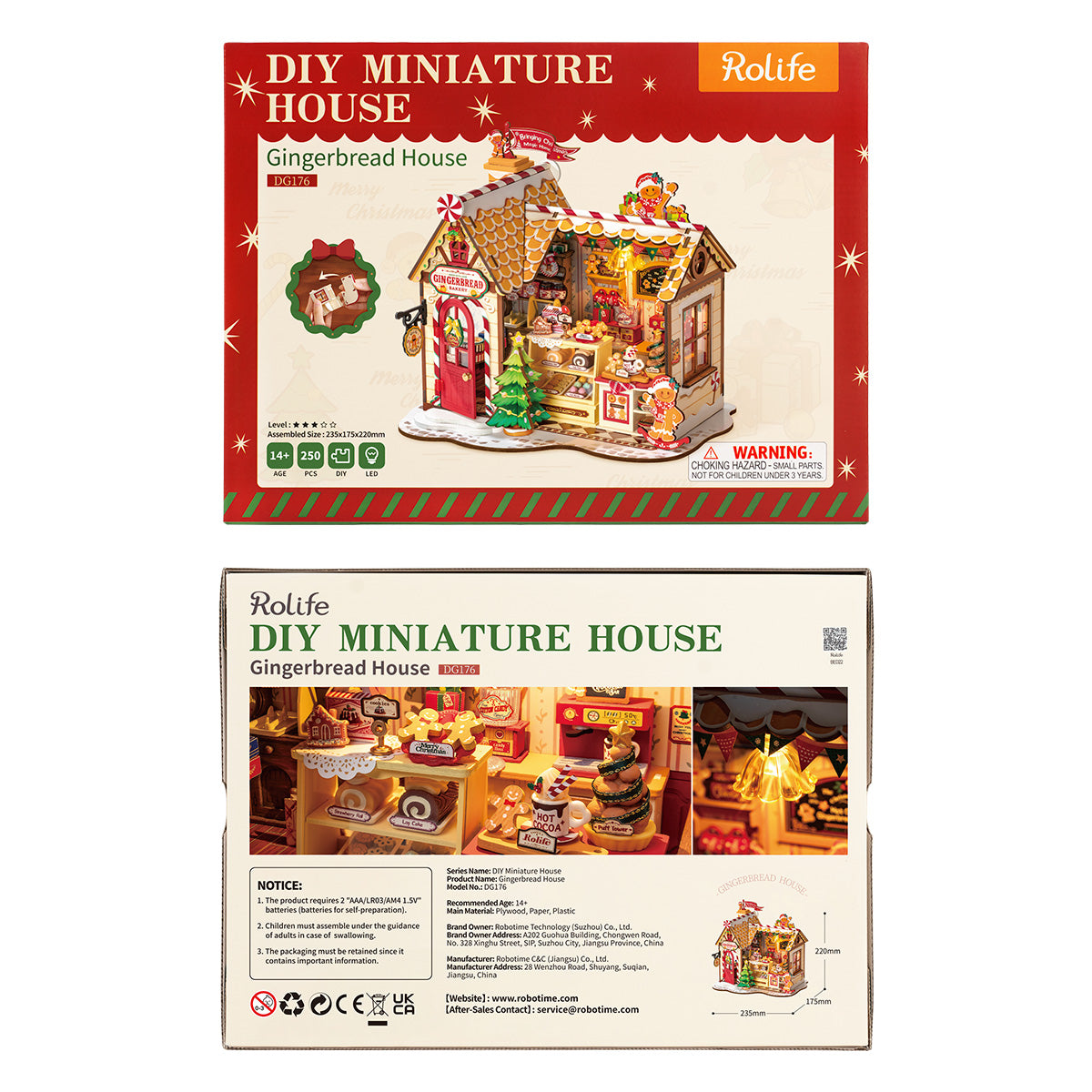 Rolife Gingerbread House DIY Miniature House DG176 | Robotime