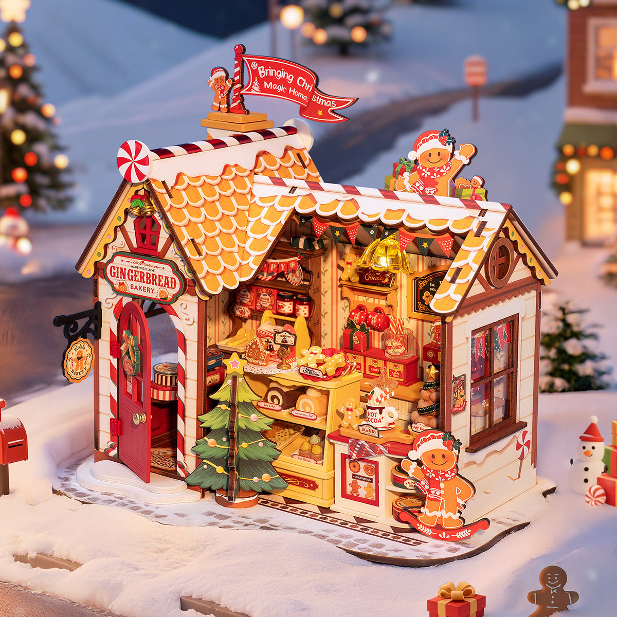 Rolife Gingerbread House DIY Miniature House DG176 | Robotime