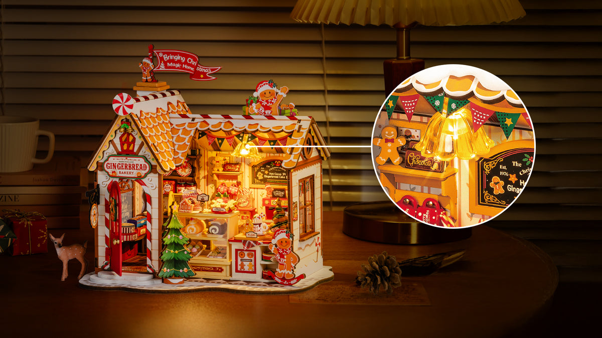 Rolife Gingerbread House DIY Miniature House DG176 | Robotime