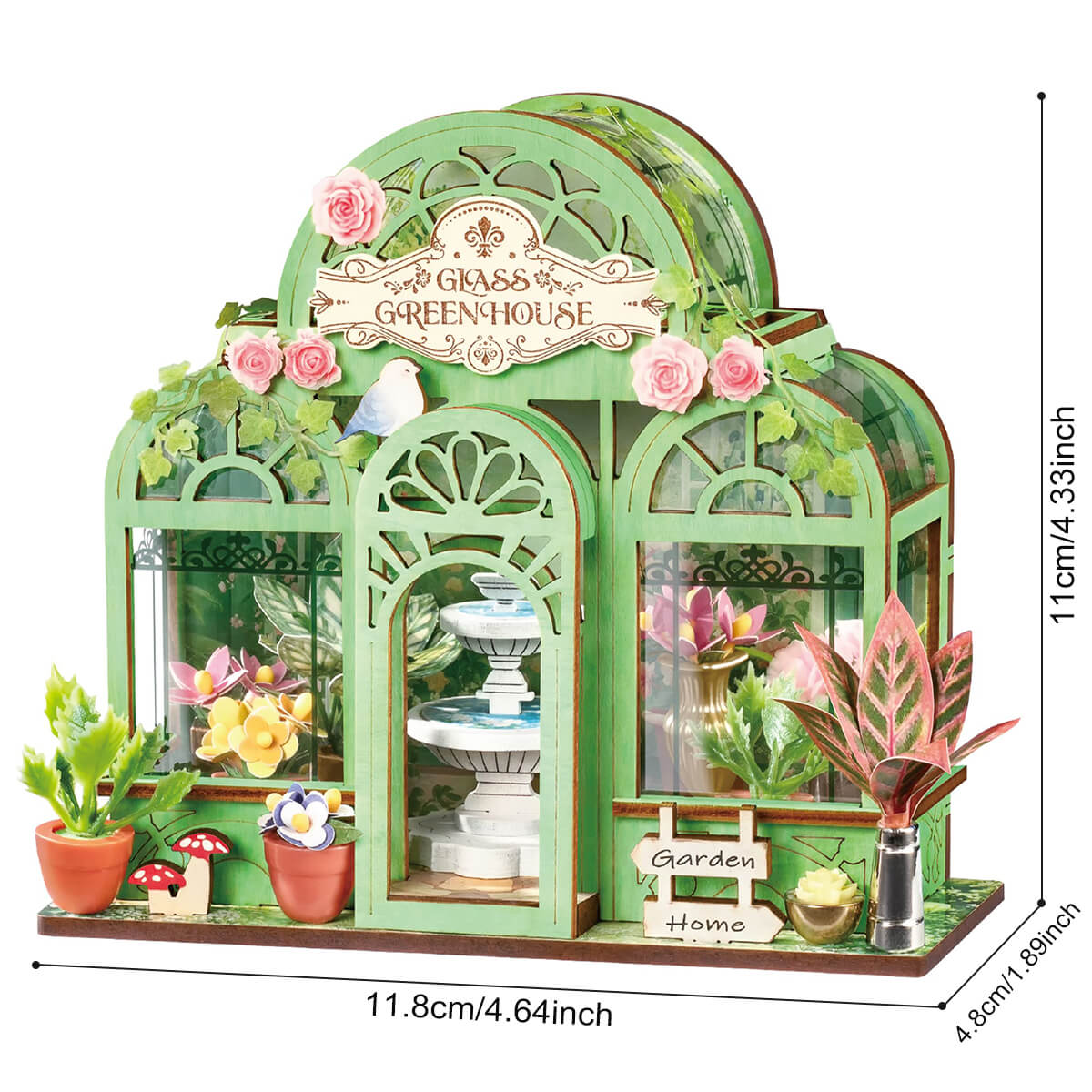 Rolife Green Fountain Garden DIY Miniature House DS049