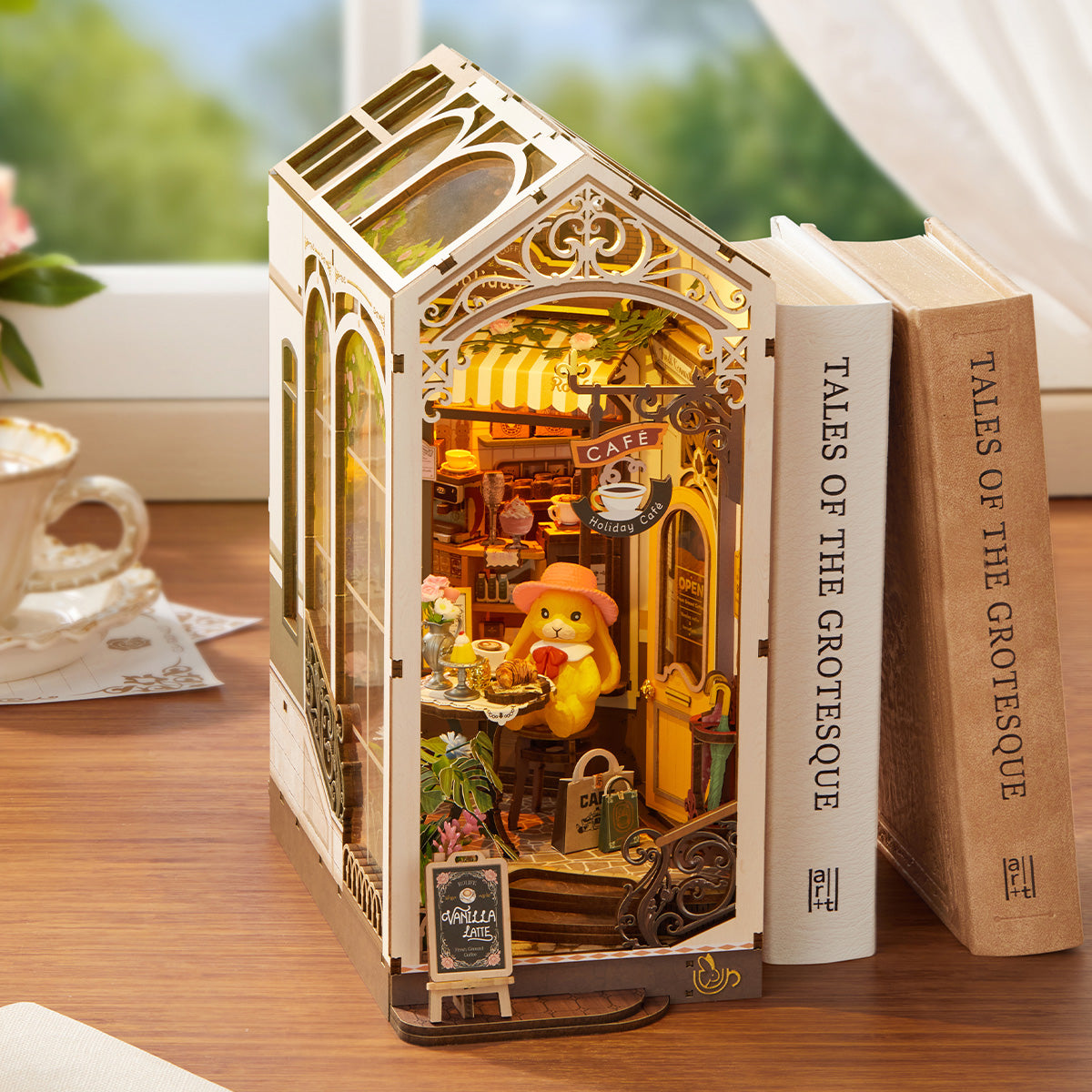 Rolife Holiday Cafe DIY Book Nook Kit TGB15 | Robotime