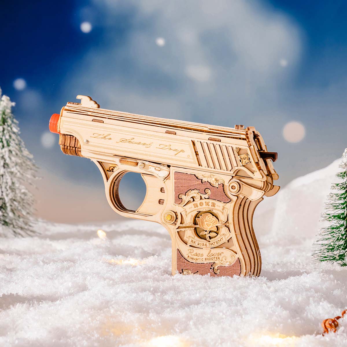 ROKR Mini Gun Toy Wooden 3D Puzzle LQ502 | Robotime Online