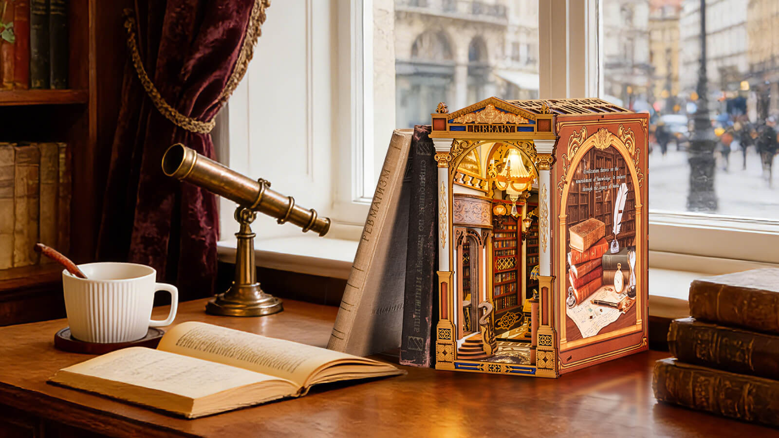 Rolife Library of Wonders DIY Book Nook TGB16 | Robotime