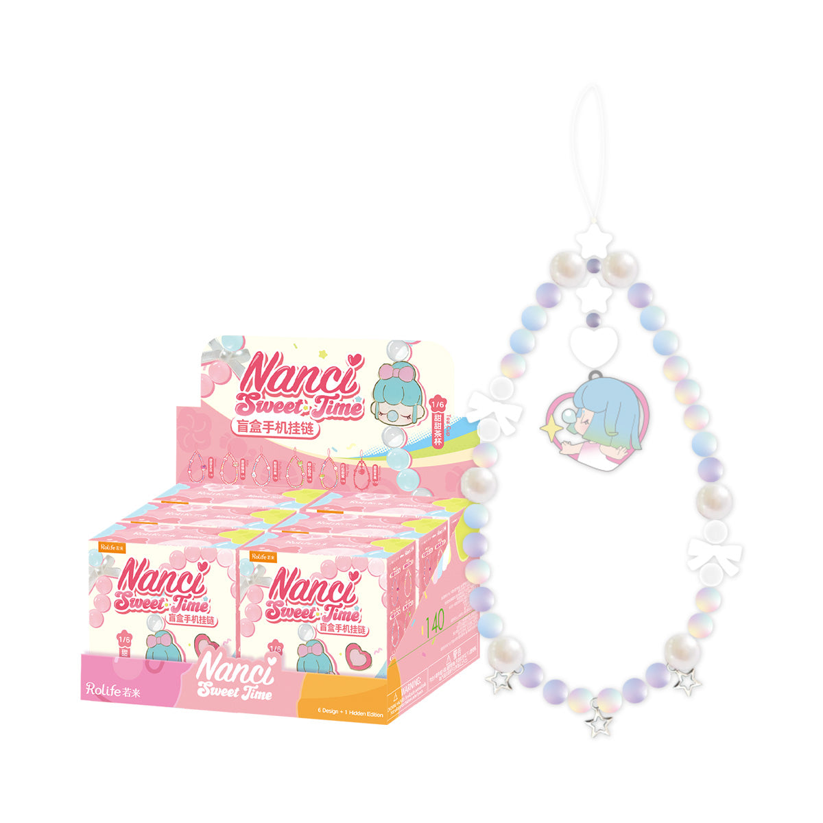 Nanci Sweet Time Beaded Phone Charm - 6 Regular + 1 Secret | Robotime