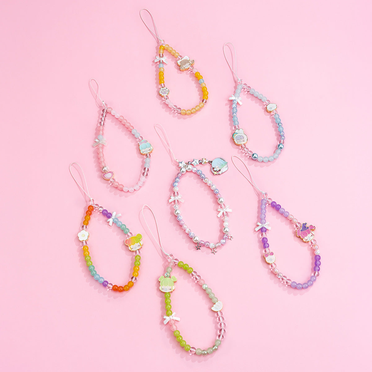 iPhoneアクセサリー shanbin Nanci Sweet Time Beaded Phone Charm - 6 Regular + 1 Secret | Robotime