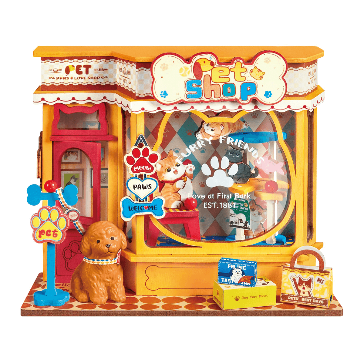 Rolife Pawfect Pet Shop DIY Miniature House DS045 | Robotime