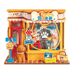 Rolife Pawfect Pet Shop Miniature House DS045 DIY miniature house kit, product front view on neutral background