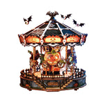 Rolife Phantom Waltz DIY Music Box AMS04 completed Halloween carousel music box on a white background