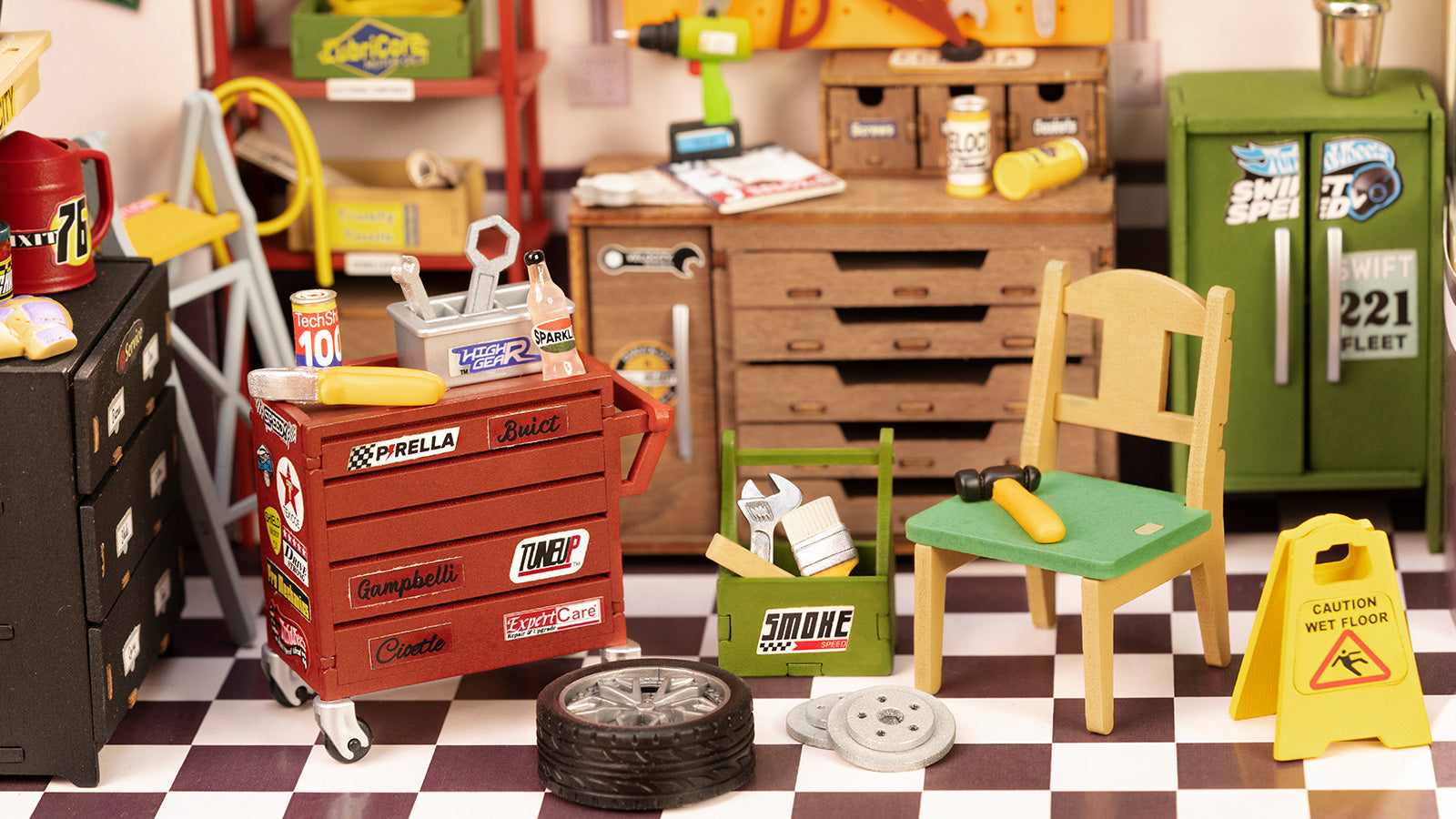 Rolife Garage Workshop DIY Miniature House Kit DG165 | Robotime