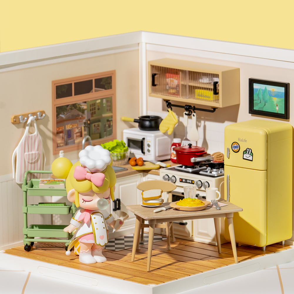 Rolife Happy Meals Kitchen DIY Miniature House DW008 | Robotime