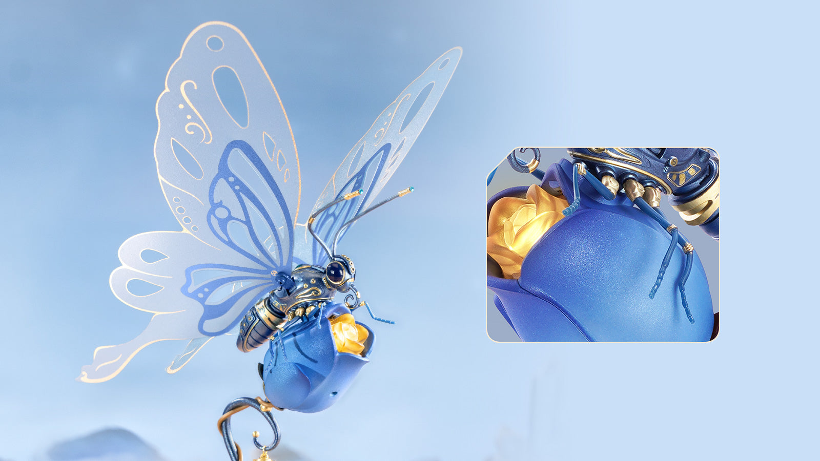 Pearlescent Rose & Suspended Orchid