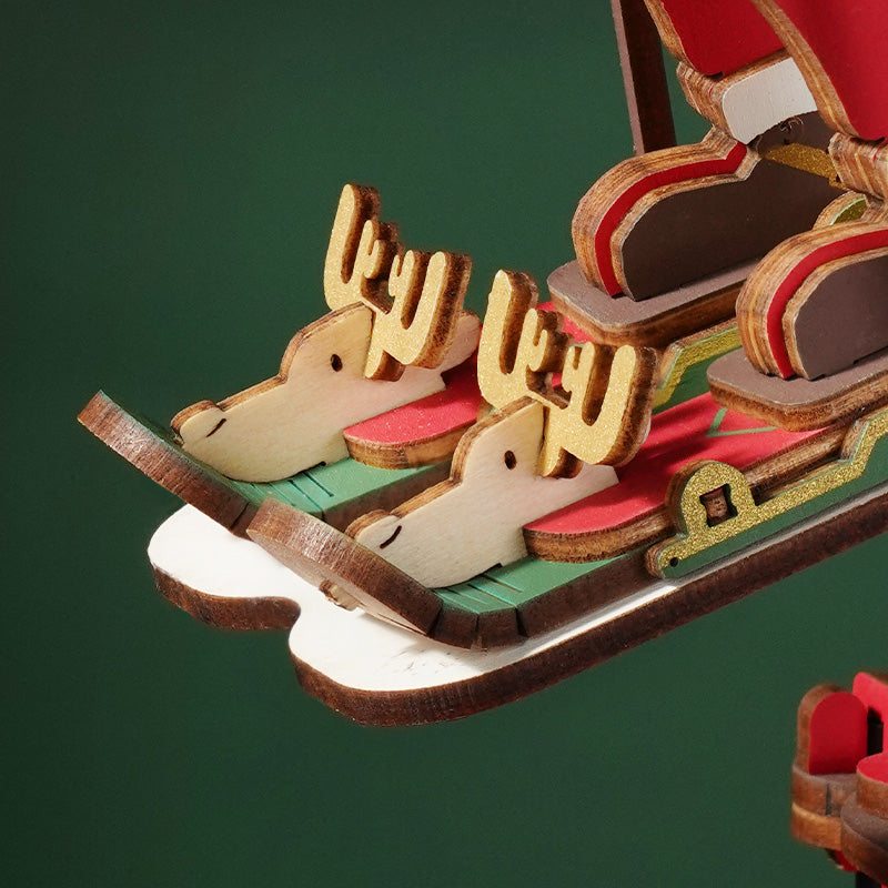 ROKR Maquetas para Construir en Madera Santa's Sleigh Ride para Adultos, Serie 3D Puzzle Swing Gravity, Decoración Retro, Juego Stem Adultos y Niños, MCD05 ROKR Maquetas para Construir en Madera Santa's Sleigh Ride para Adultos, Serie 3D Puzzle Swing Gravity, Decoración Retro, Juego Stem Adultos y Niños, MCD05