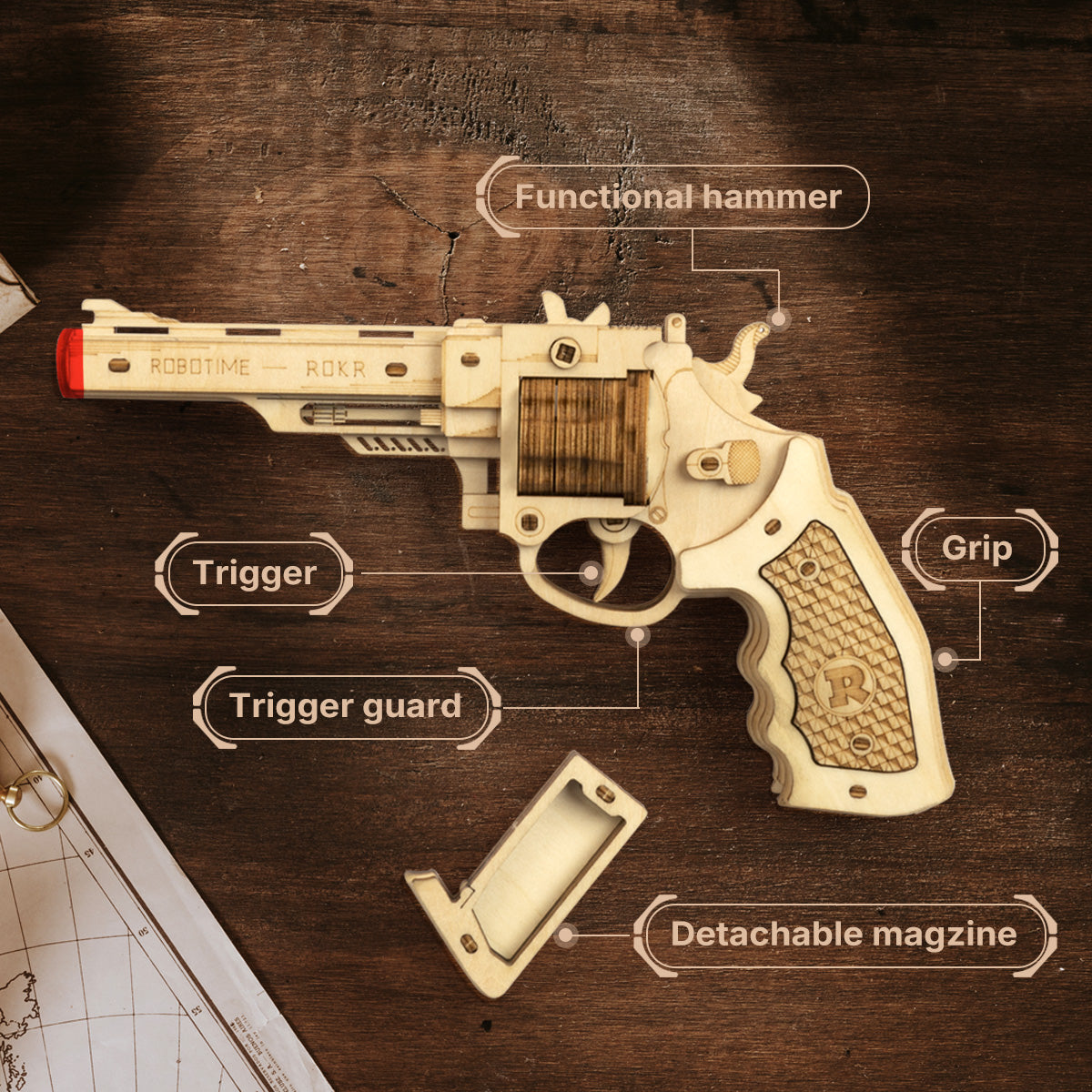 ROKR Corsac M60 Justice Guard Gun LQ401 | Robotime Online