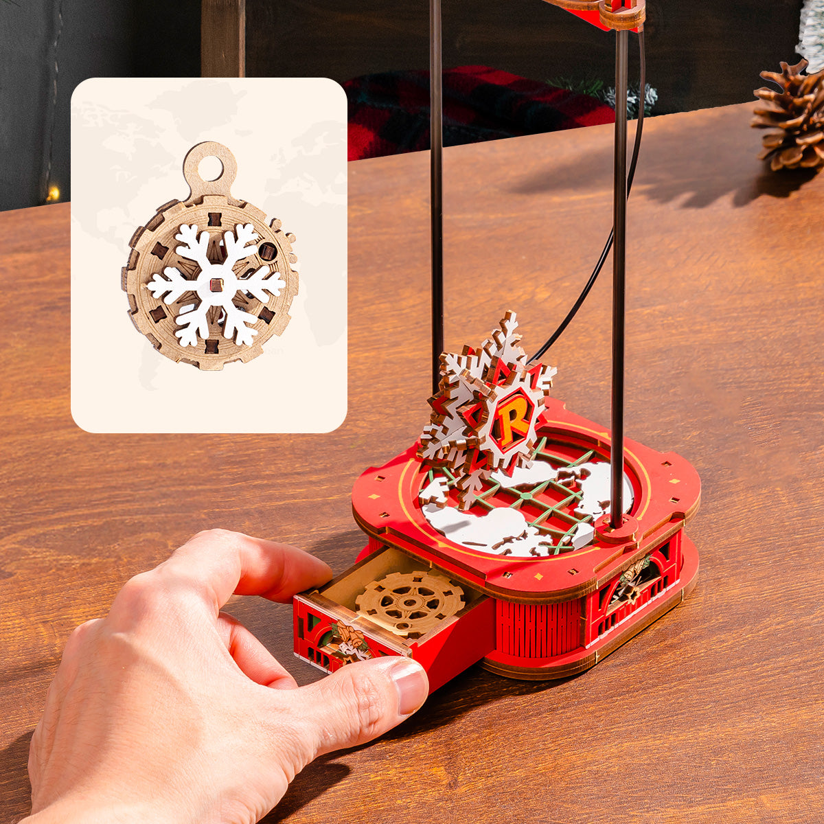 ROKR Santa on Sleigh Pendulum Balance Toy 3D Puzzle MCD05 | Robotime