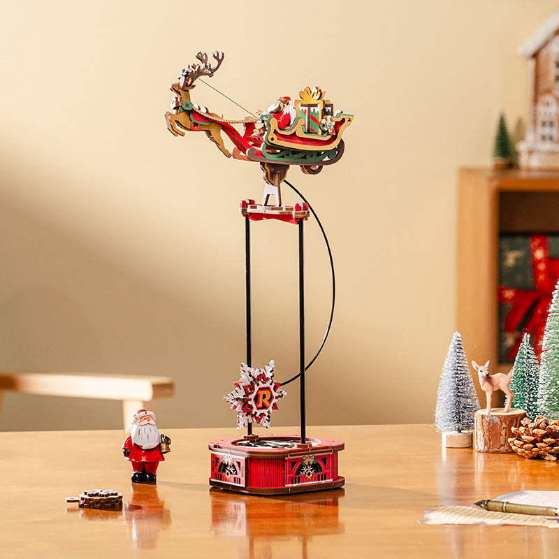 ROKR Weihnachtsmann auf Schlitten Pendel Balance Spielzeug 3D Puzzle MCD05 | Robotime Online ROKR Weihnachtsmann auf Schlitten Pendel Balance Spielzeug 3D Puzzle MCD05 | Robotime Online
