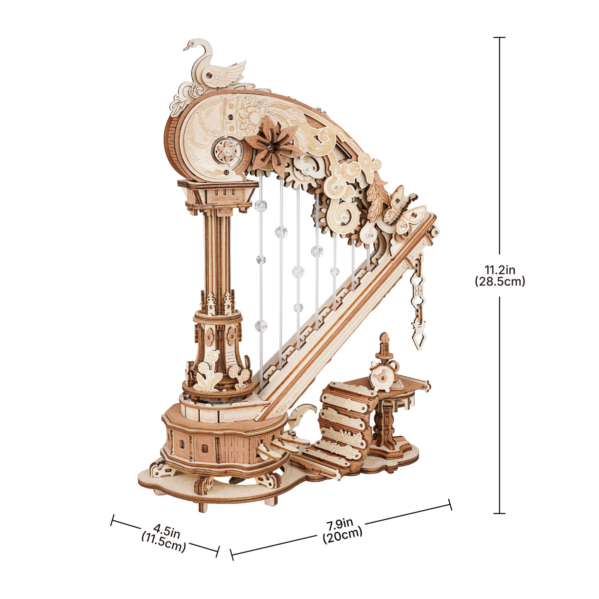 ROKR Magic Harp Music Box Wooden 3D Puzzle AMK71 | Robotime Online