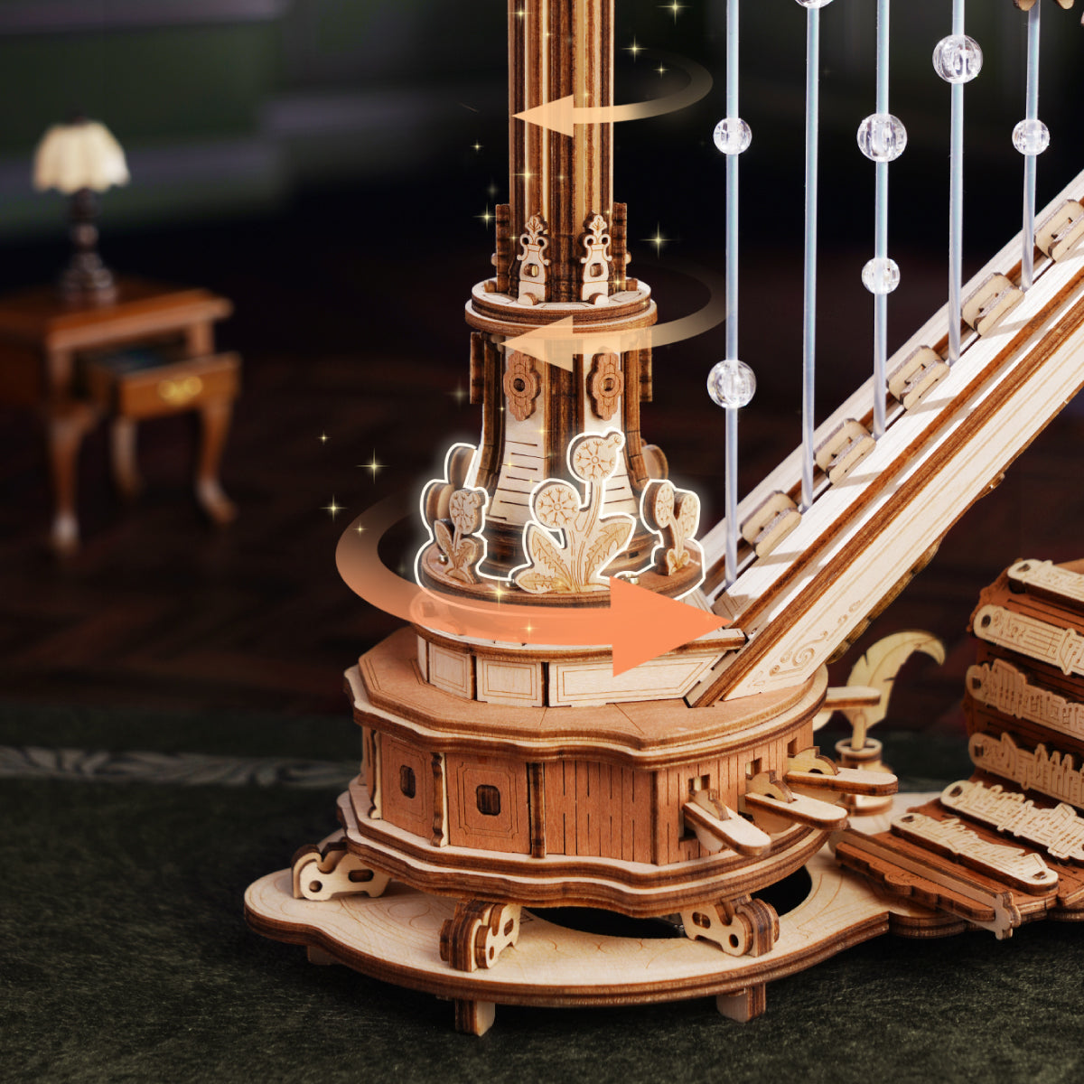 ROKR Magic Harp Music Box Wooden 3D Puzzle AMK71 | Robotime Online