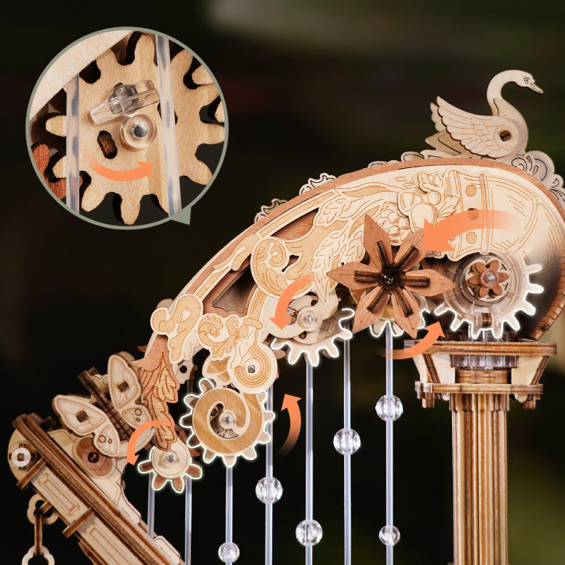 ROKR Magic Harp Music Box Wooden 3D Puzzle AMK71 | Robotime Online