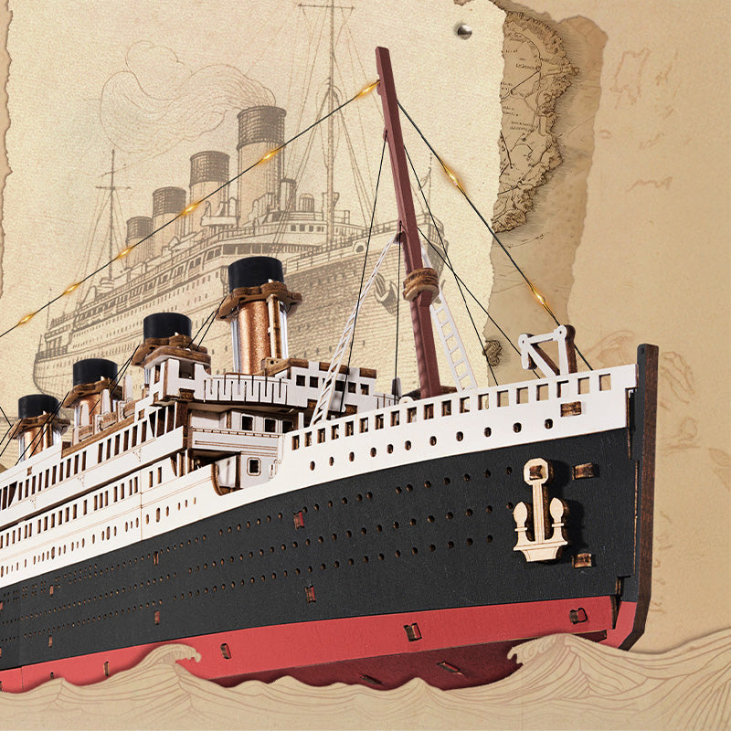 Rolife TGL02 Gemi (1912 Eternal Atlantic Voyager)DIY Minyatür Maket ModelSeti Ah Rolife TGL02 Gemi (1912 Eternal Atlantic Voyager)DIY Minyatür Maket ModelSeti Ah