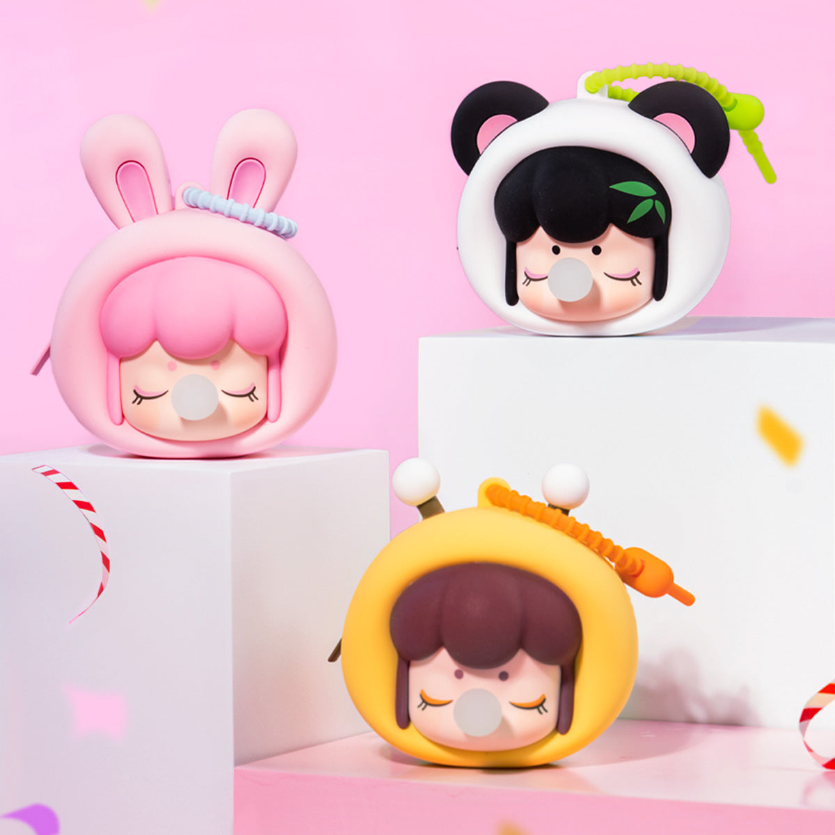 Rolife Baby Nanci Fluffy Party Headphone Case | Panda, Rabbit
