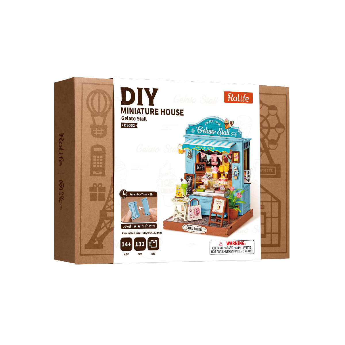 Rolife Gelato Stall DIY Miniature House DS052| Robotime