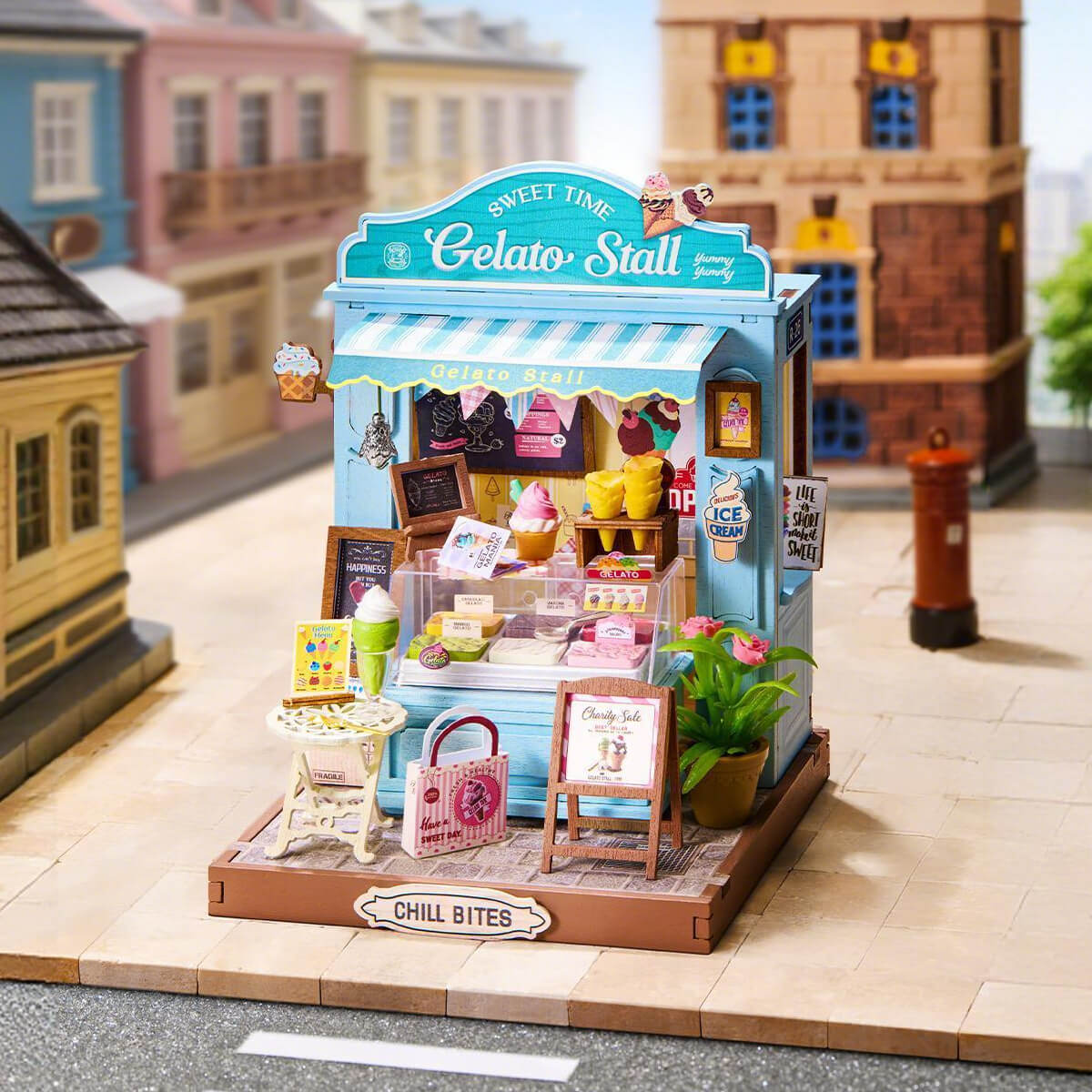 Rolife Gelato Stall DIY Miniature House DS052| Robotime