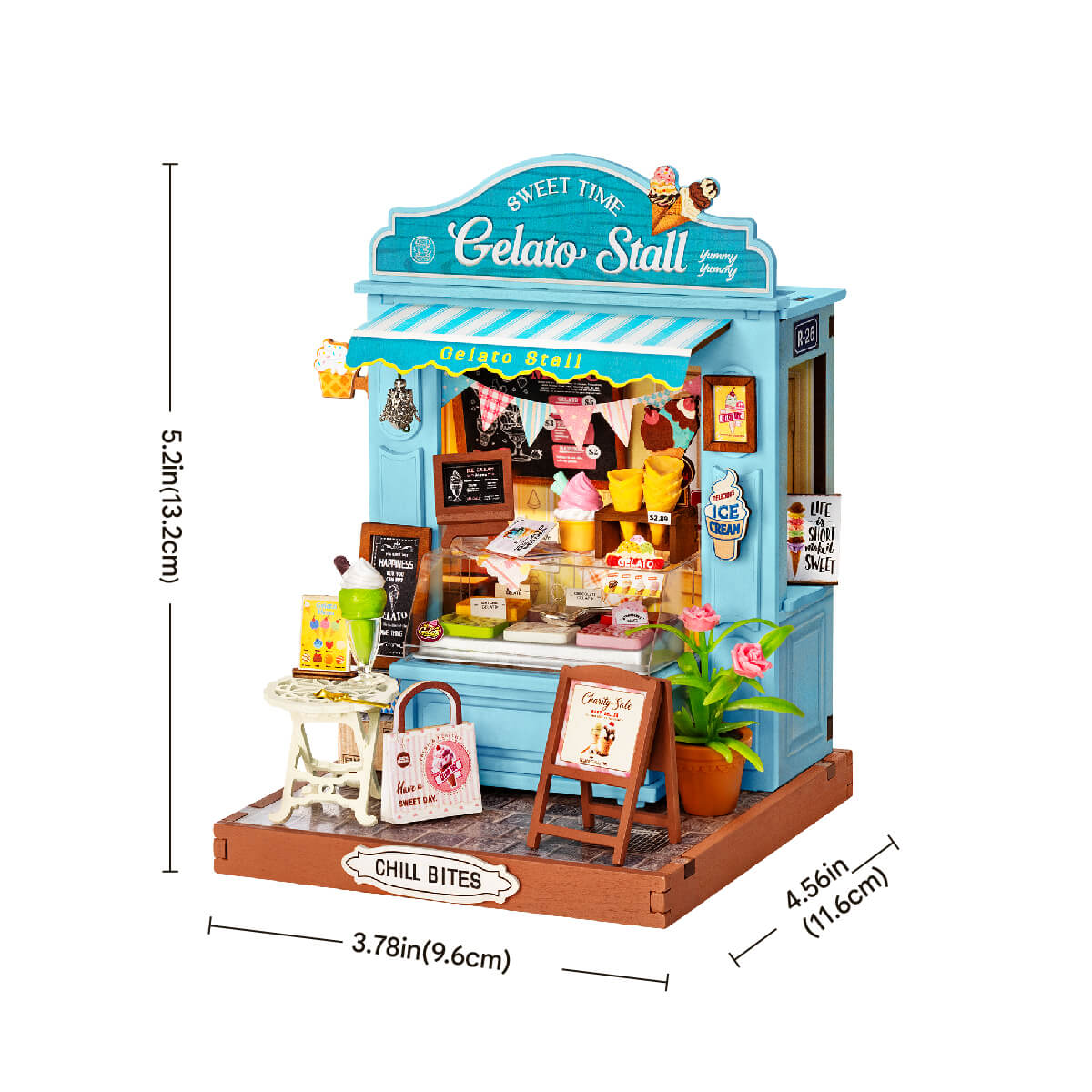 Rolife Gelato Stall DIY Miniature House DS052| Robotime