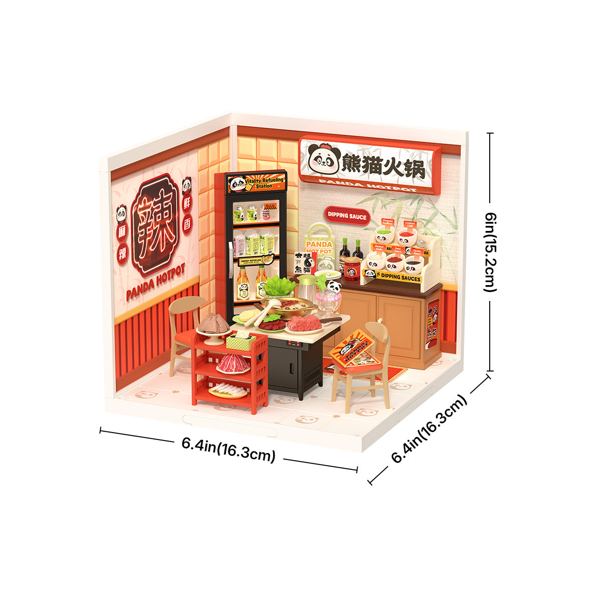 Rolife Panda Hot Pot DIY Miniature House DW020 | Robotime