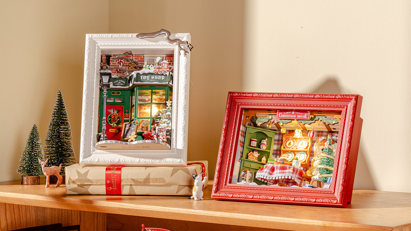 Festive Tabletop or Shelf Ornaments