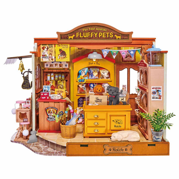 Rolife Fluffy Friends Store DIY Miniature House DG185 | Robotime