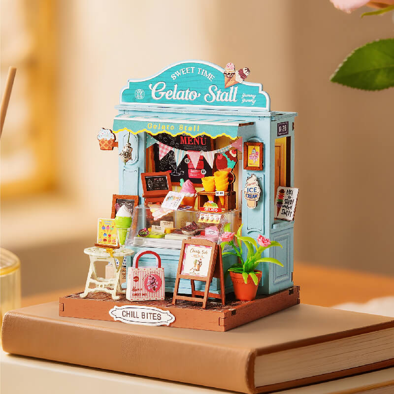 Rolife Gelato Stall DIY Miniature House DS052| Robotime