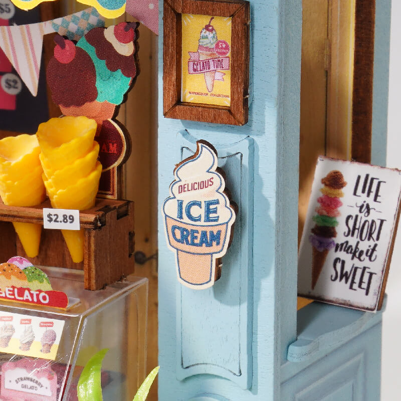 Rolife Gelato Stall DIY Miniature House DS052| Robotime