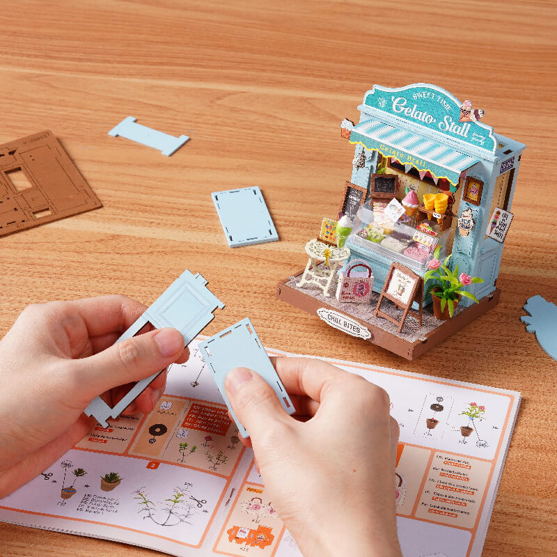 Rolife Gelato Stall DIY Miniature House DS052| Robotime