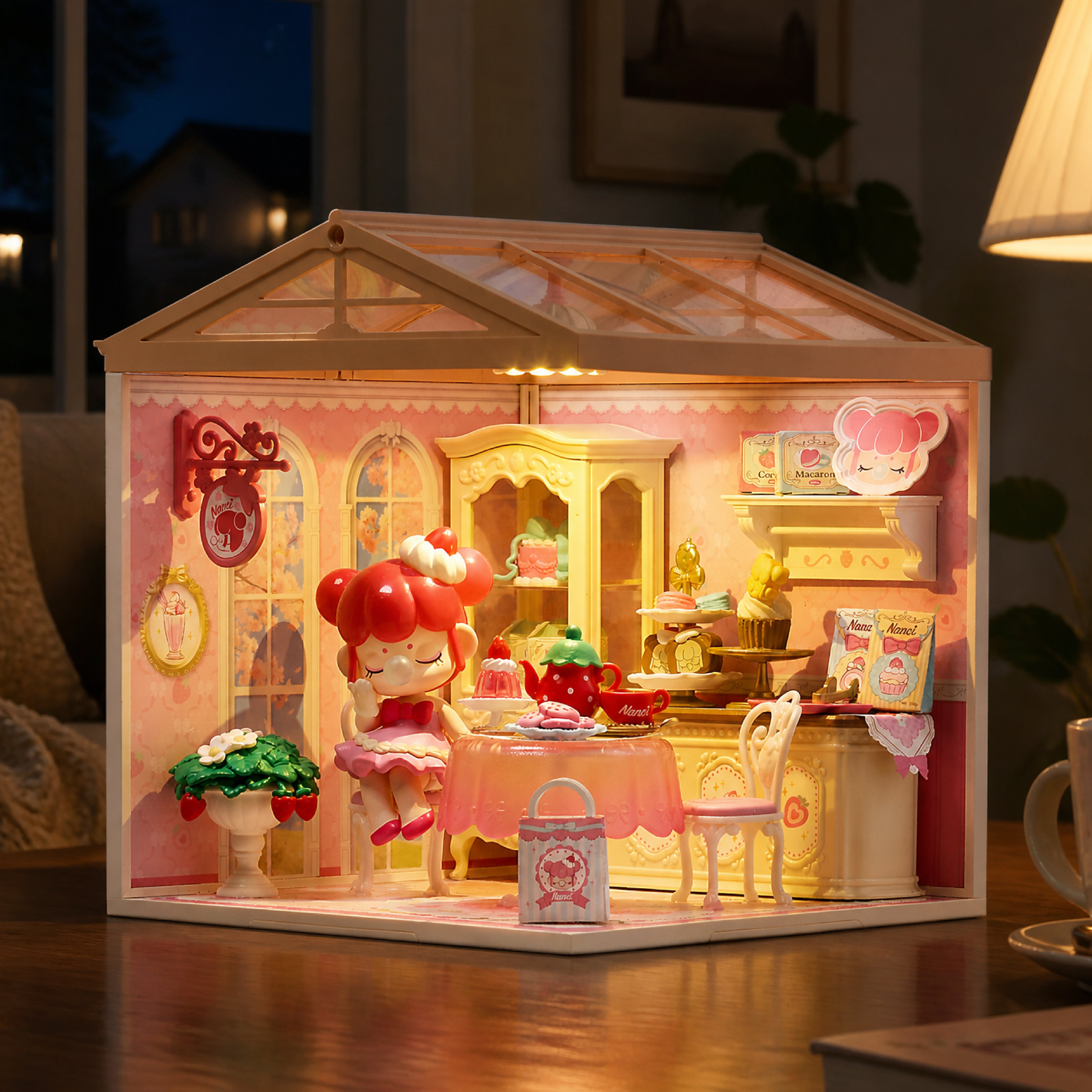 Rolife Nanci's Strawberry Teatime DIY Miniature House DWL07 | Robotime