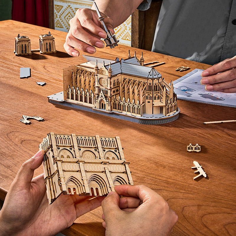 Rowood Paris Cathedral TG511 - 3D Wooden Architecture Model Kit