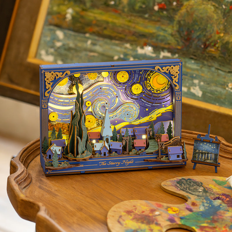 Rowood The Starry Night Wall Art 3D Wooden Puzzle TH003 | Robotime