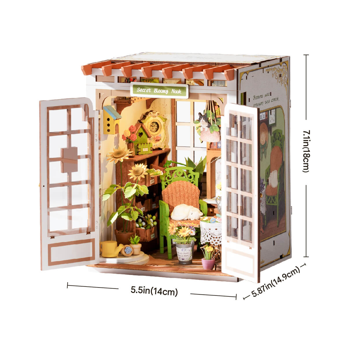 Rolife Secret Bloomy Nook DIY Bücherregal-Einsatz TGE04