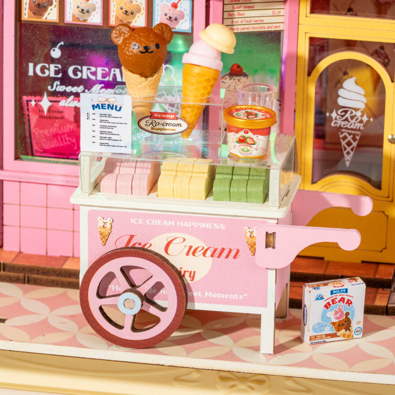 ICE ROLLER ICE CREAM DIPPER 5本セット Rolife Sweet Scoopery Ice Cream 3D Wooden Puzzle DP002 | Robotime