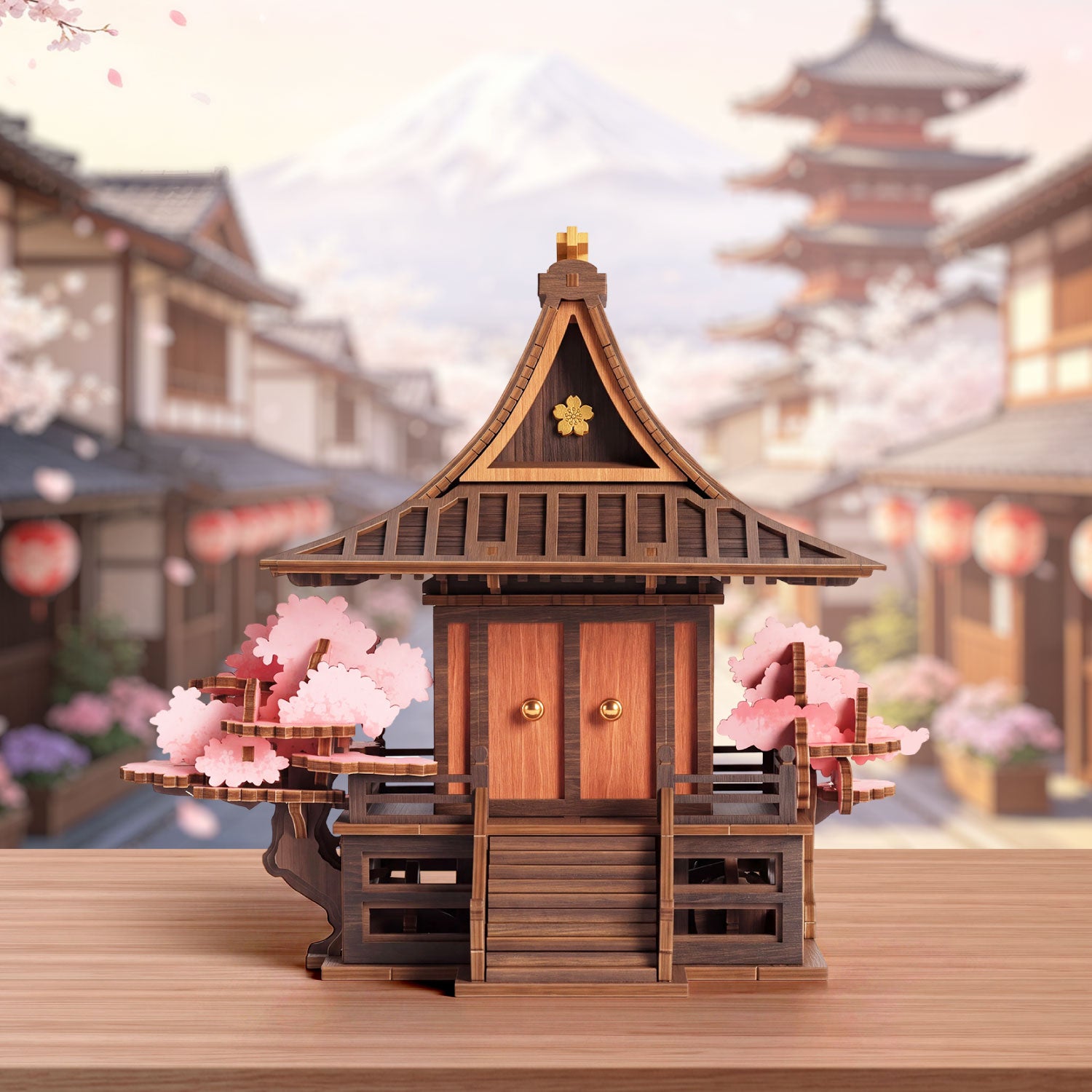Rowood Sakura Retreat Wooden 3D Puzzle TGA09 | Robotime