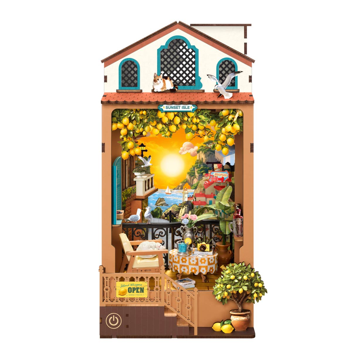 Rolife Sunset Isle DIY Book Nook TGB18 | Robotime