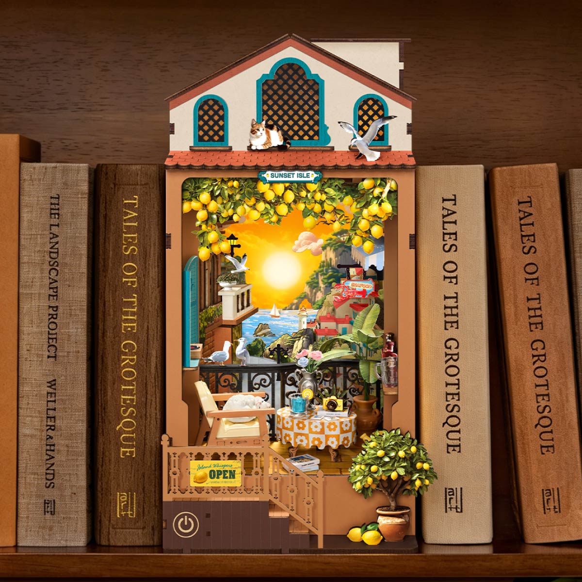 Rolife Sunset Isle DIY Book Nook TGB18 | Robotime