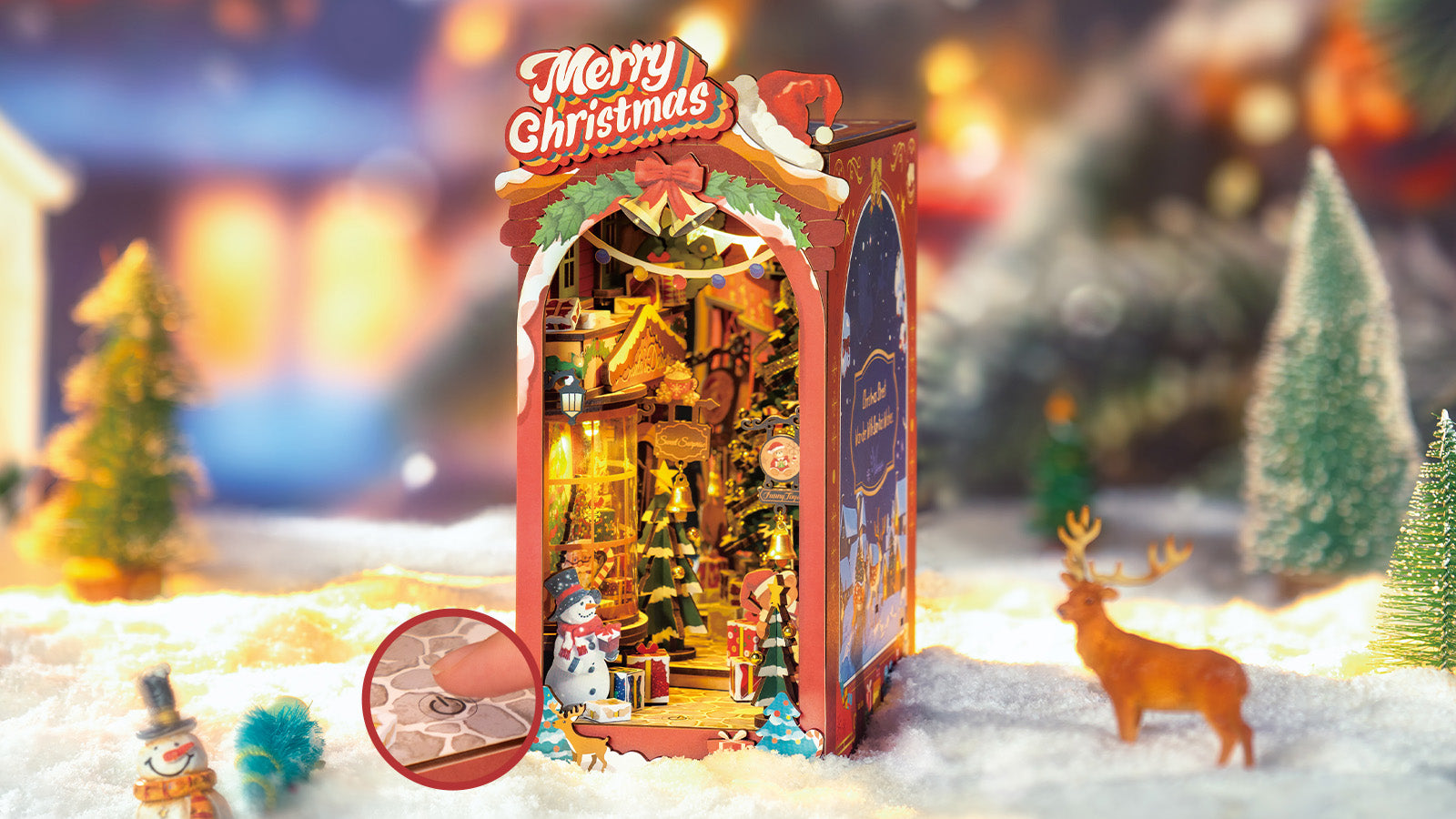 Rolife Christmas Street DIY Book Nook TGC06 | Robotime