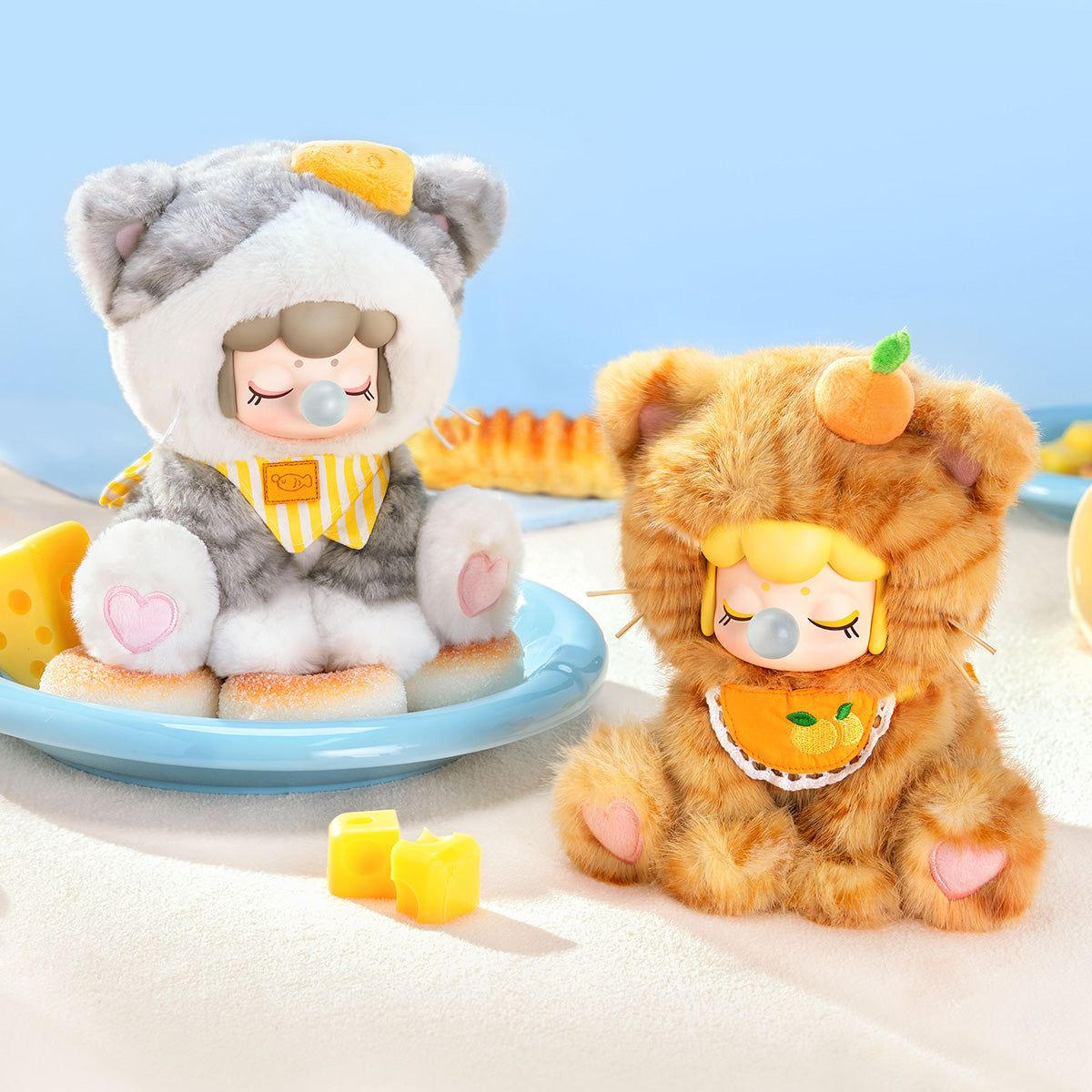 Rolife Nanci's Tea Time Kitties Surprise Plush Dolls MNDXX | Robotime