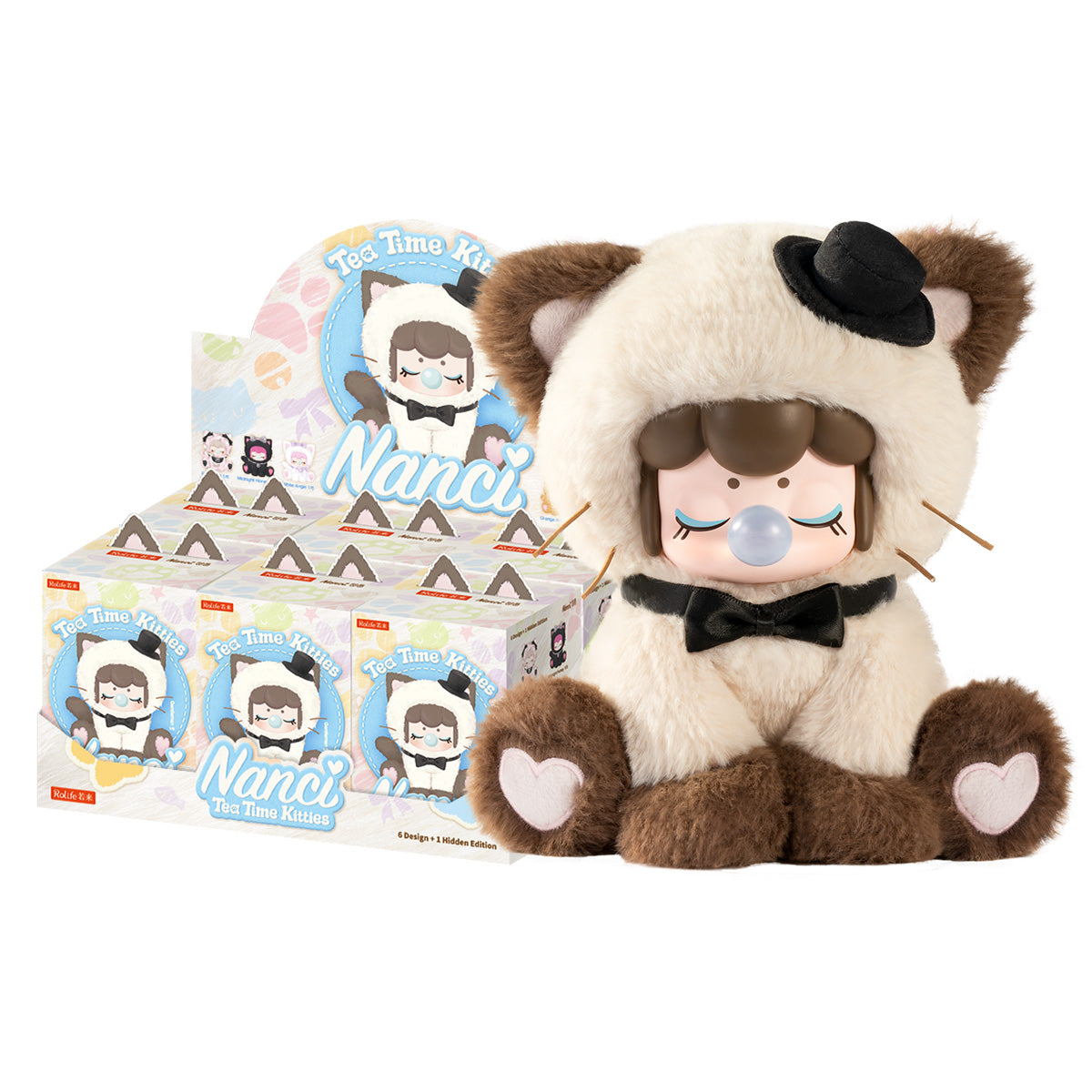 Rolife Nanci's Tea Time Kitties Surprise Plush Dolls MNDXX | Robotime