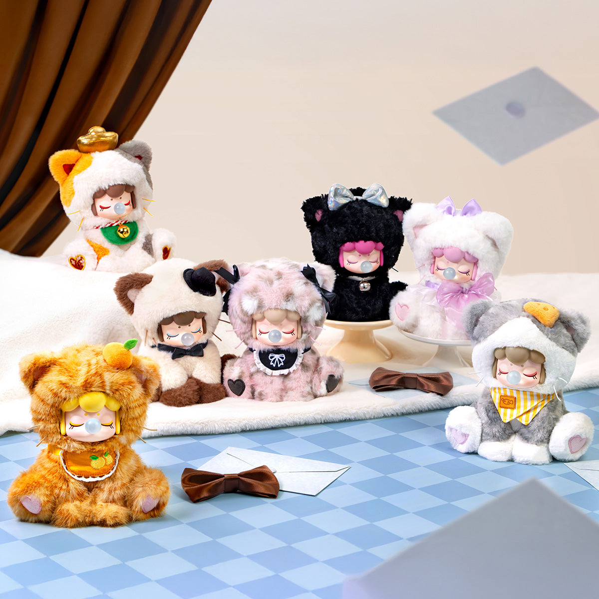 Rolife Nanci's Tea Time Kitties Surprise Plush Dolls MNDXX | Robotime